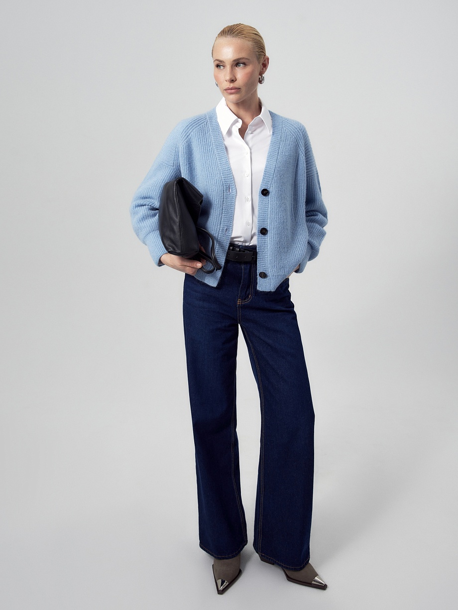 Кардиган из мягкого мохера и шерсти