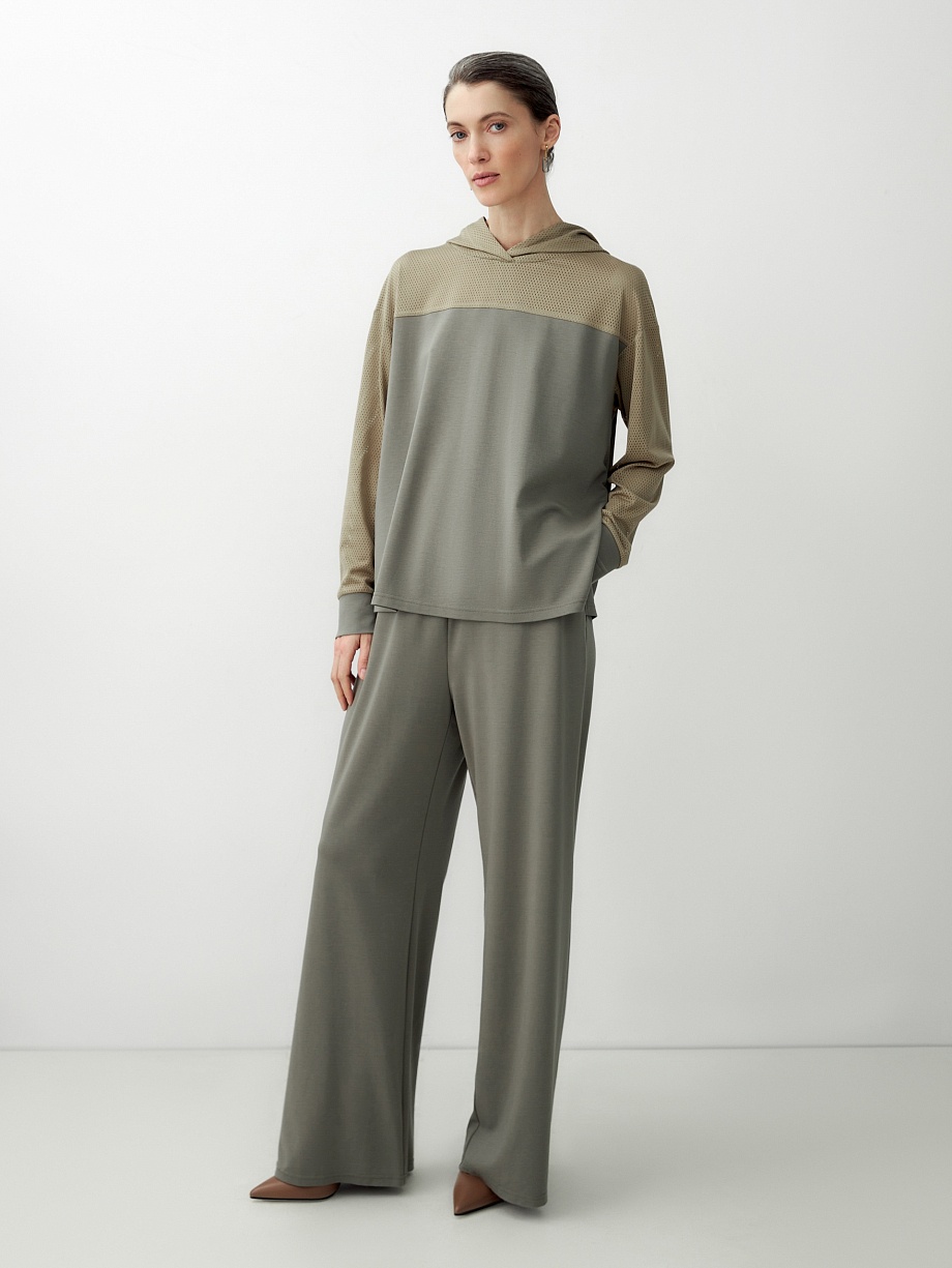 Широкие трикотажные брюки