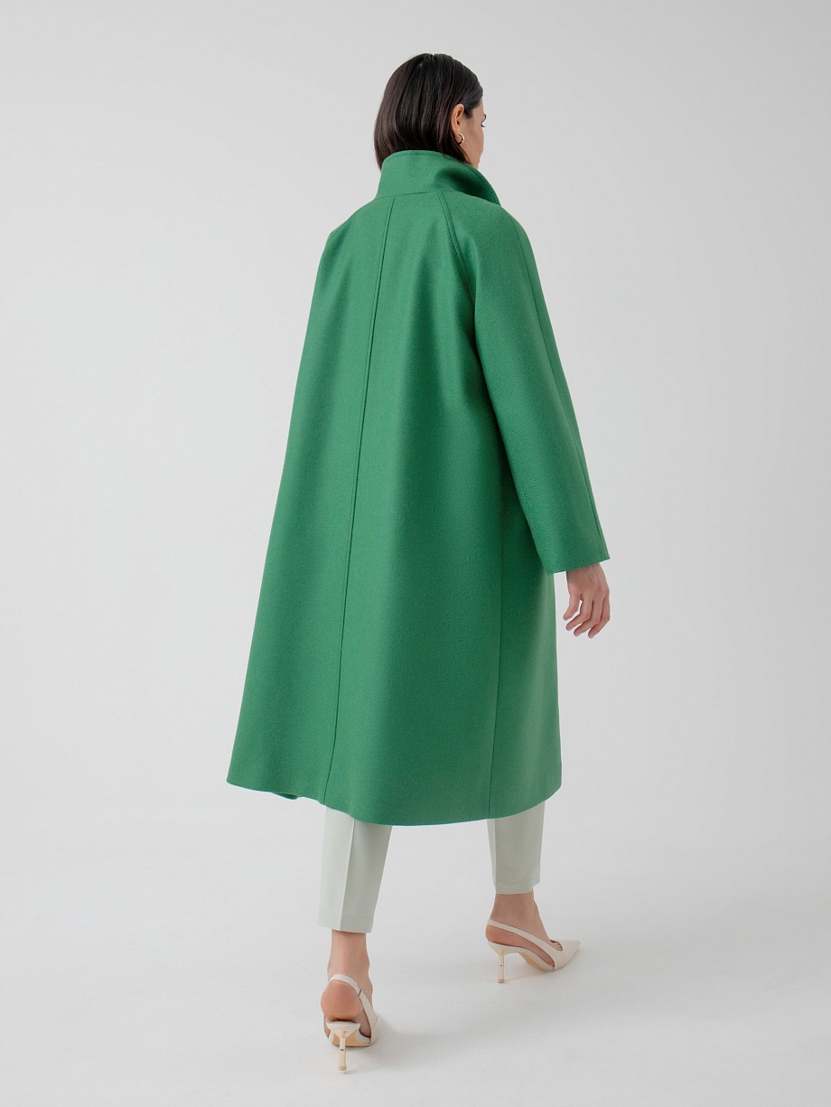 Шерстяное демисезонное пальто с мембраной