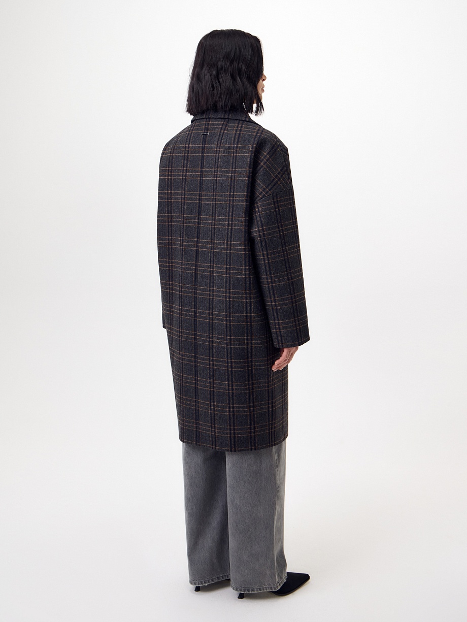 Пальто из шерсти с мембраной и утеплённой спинкой