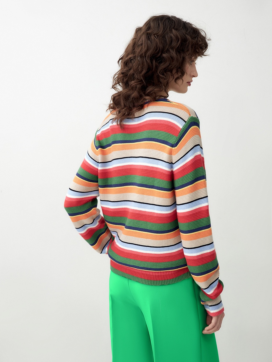 Вязаный джемпер из вискозы и хлопка