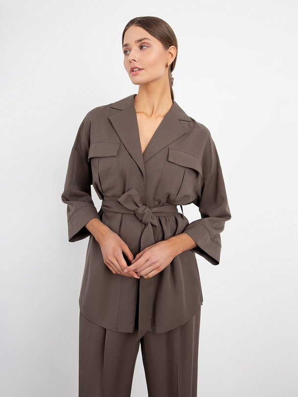 Жакет женский с поясом