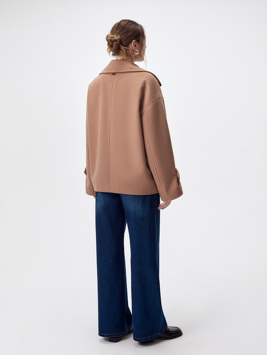 Укороченное пальто бушлат с мембраной