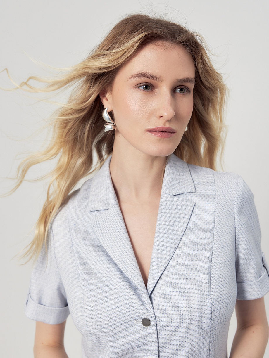 Приталенное платье из твидовой ткани