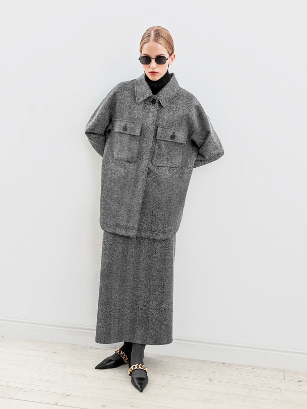 Жакет-рубашка прямая