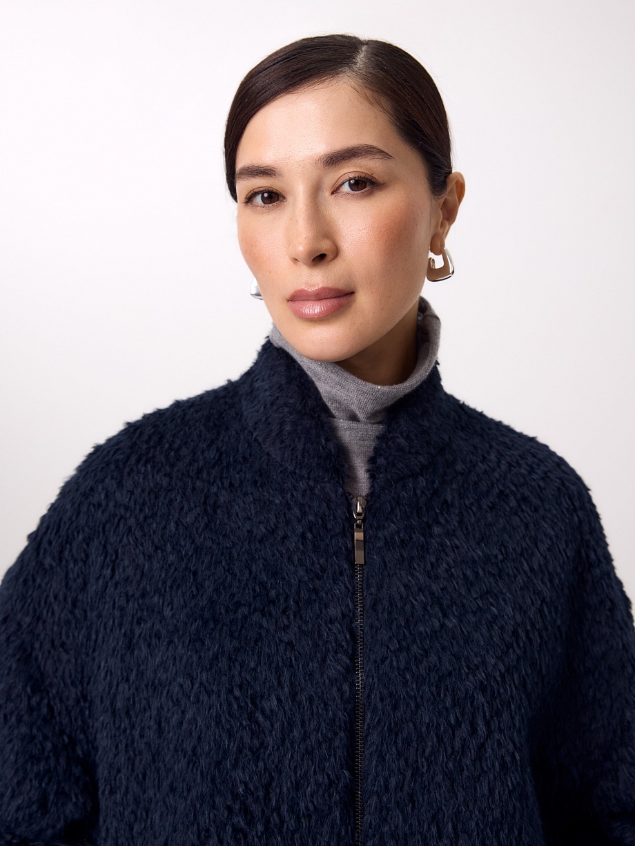 Куртка-Бомбер из премиальной шерсти Альпака Беби Сури