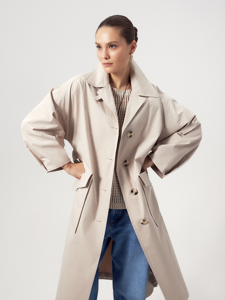 Непромокаемый хлопковый плащ