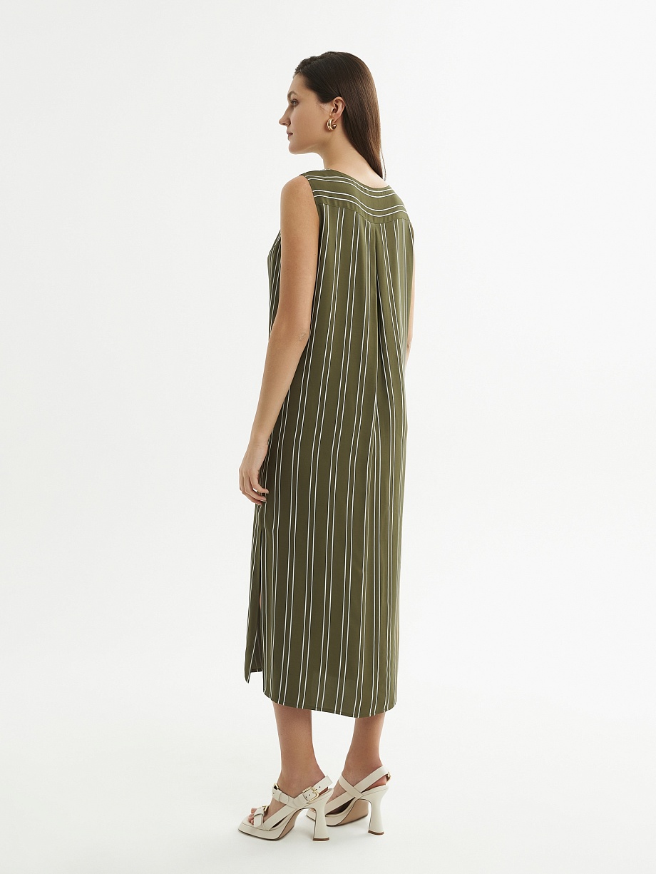 Длинное платье из вискозы с разрезами