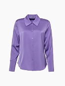 Приталенная блузка из сиреневой атласной ткани POMPA арт.1149001me0774
