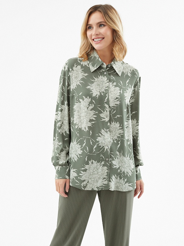 Прямая блуза из вискозы