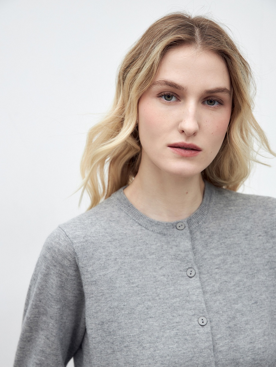 Кардиган из шерсти мериноса и кашемира