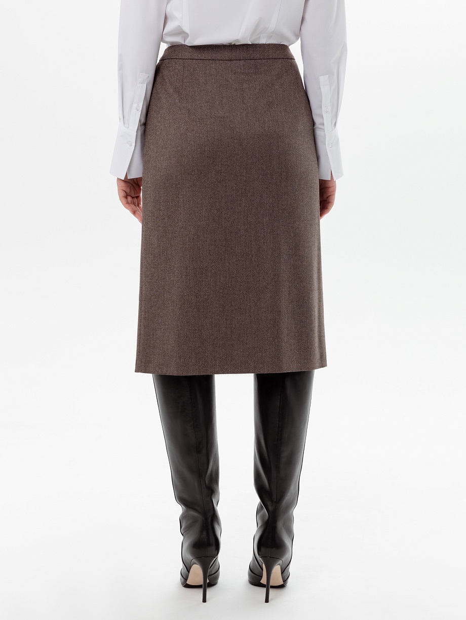 Классическая юбка миди полуприлегающего силуэта