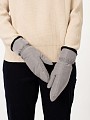 Варежки женские зимние серые POMPA арт.1500102p60091