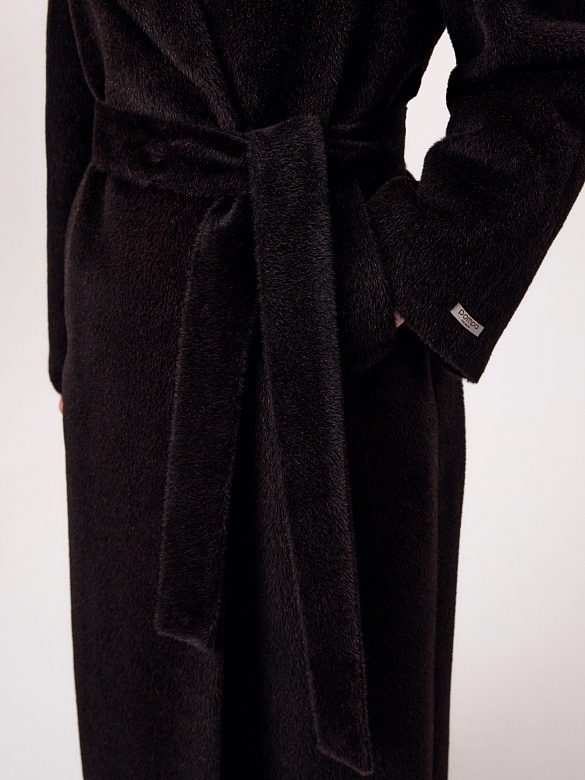 Пальто из шерсти Альпака Беби Сури с мембраной и утеплённой спинкой POMPA арт.1016552r90083