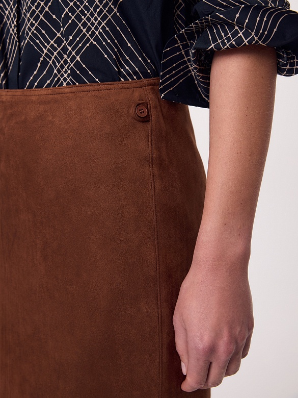 Юбка из экозамши POMPA арт.1183310jr3181