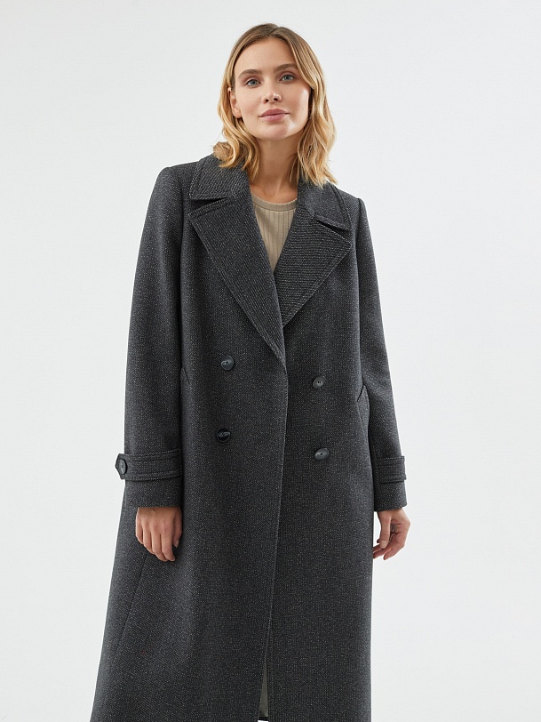 Шерстяное пальто с мембраной и утеплённой спинкой