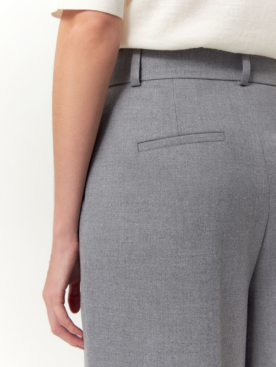 Брюки-палаццо из костюмной ткани