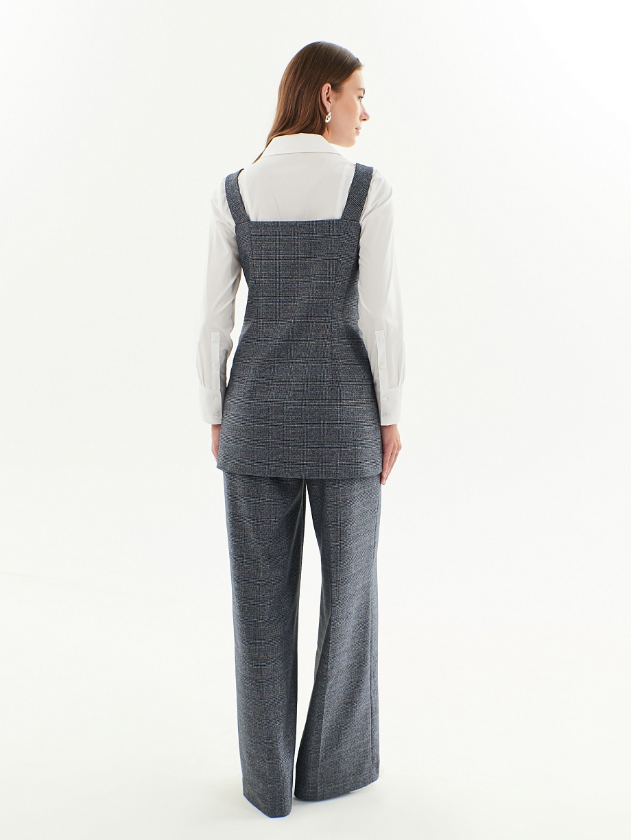 Удлиненный жилет на широких бретелях