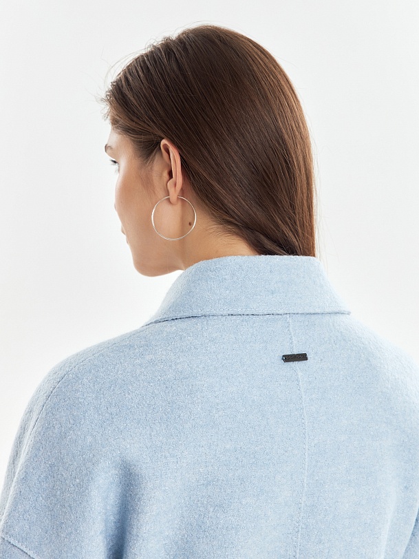 Пальто-халат из варёной шерсти