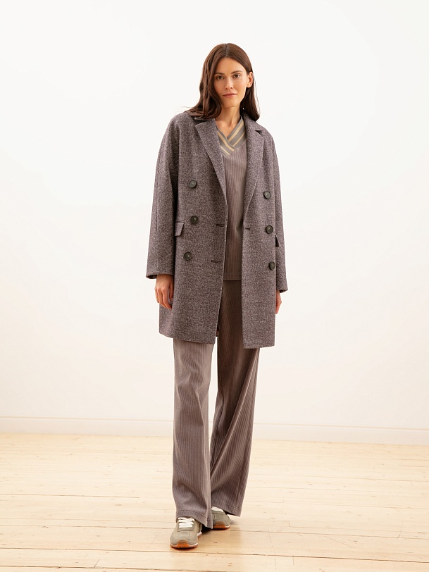 Твидовое пальто с мембраной