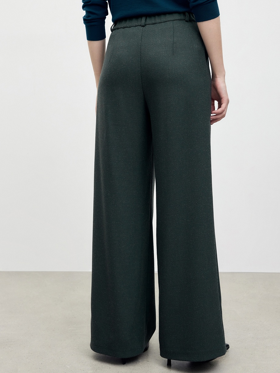 Прямые широкие брюки с высокой посадкой 