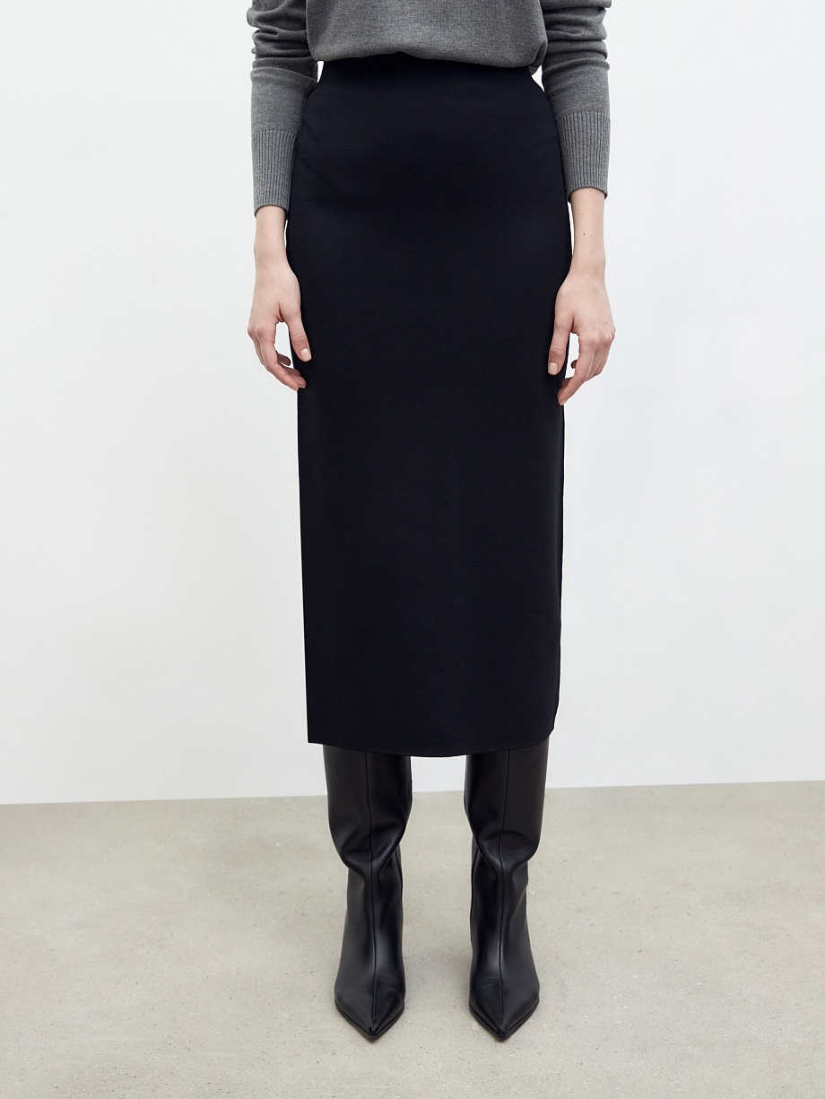 Юбка-карандаш из вязаного вискозного трикотажа