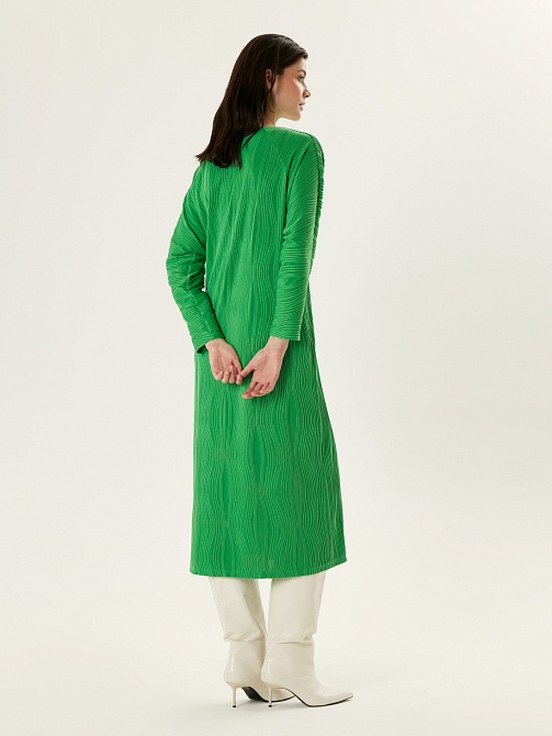 Платье миди из фактурного тенселя