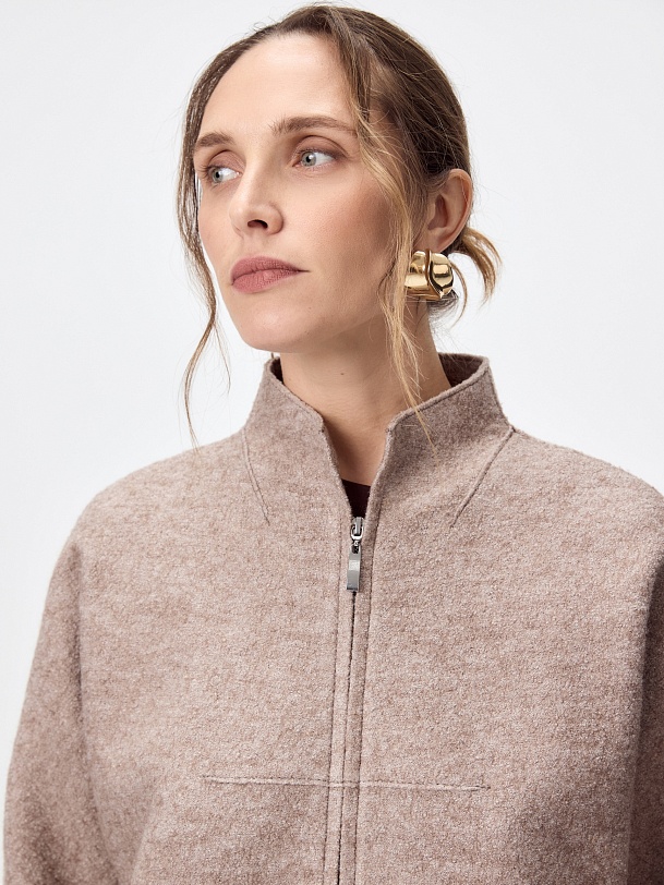 Полупальто из вареной шерсти с мембраной