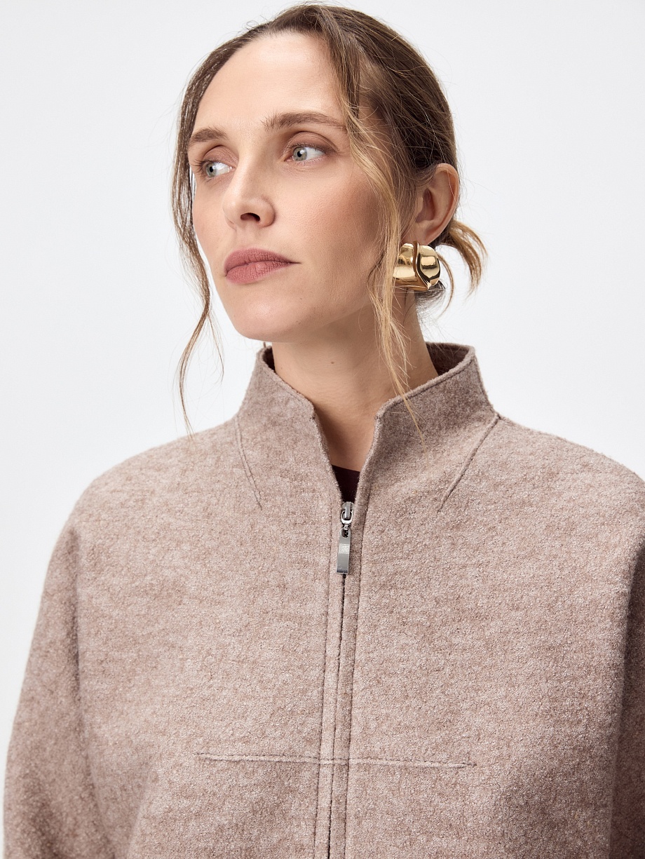 Полупальто из вареной шерсти с мембраной