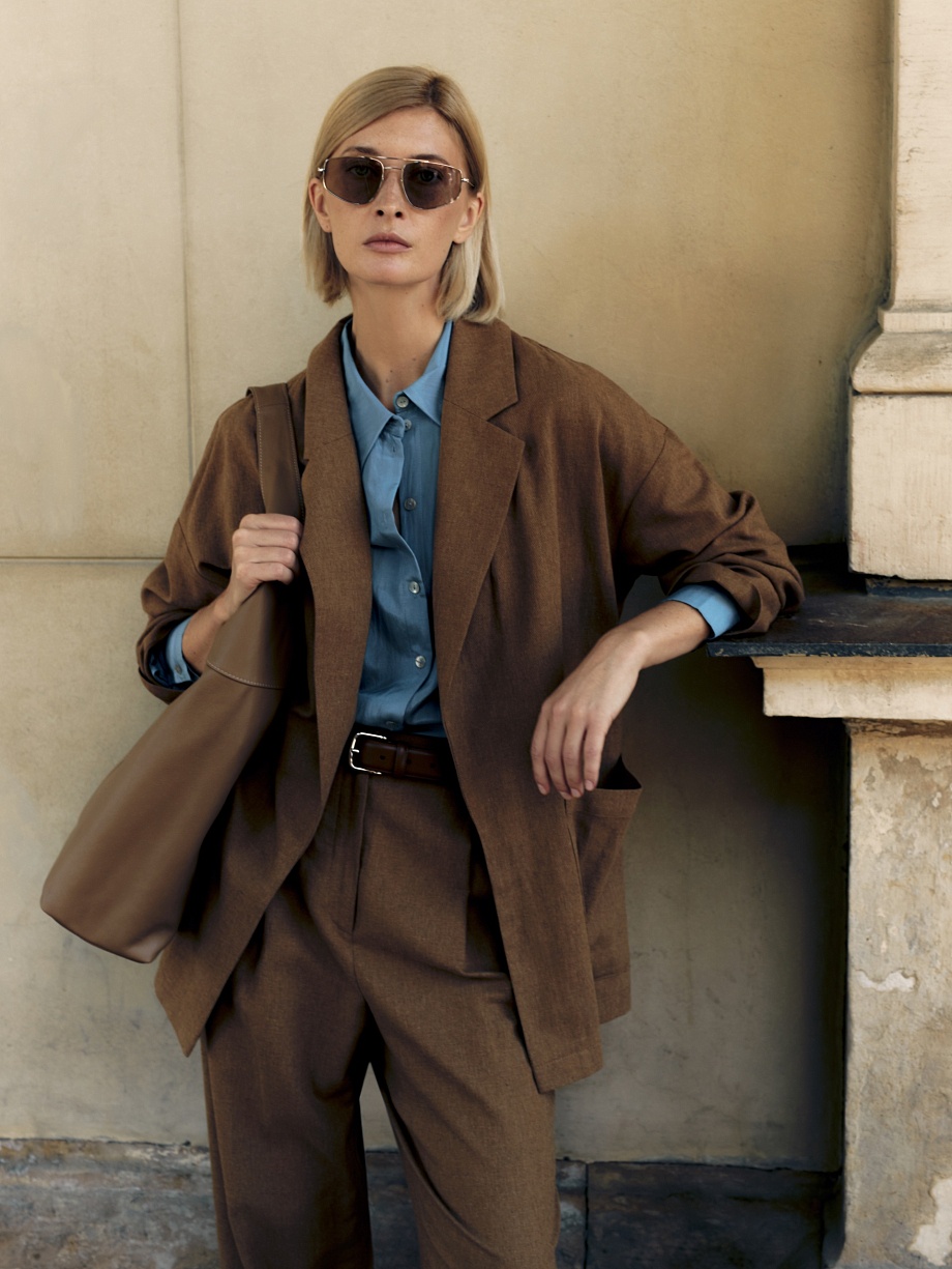 Летний жакет из хлопка и льна