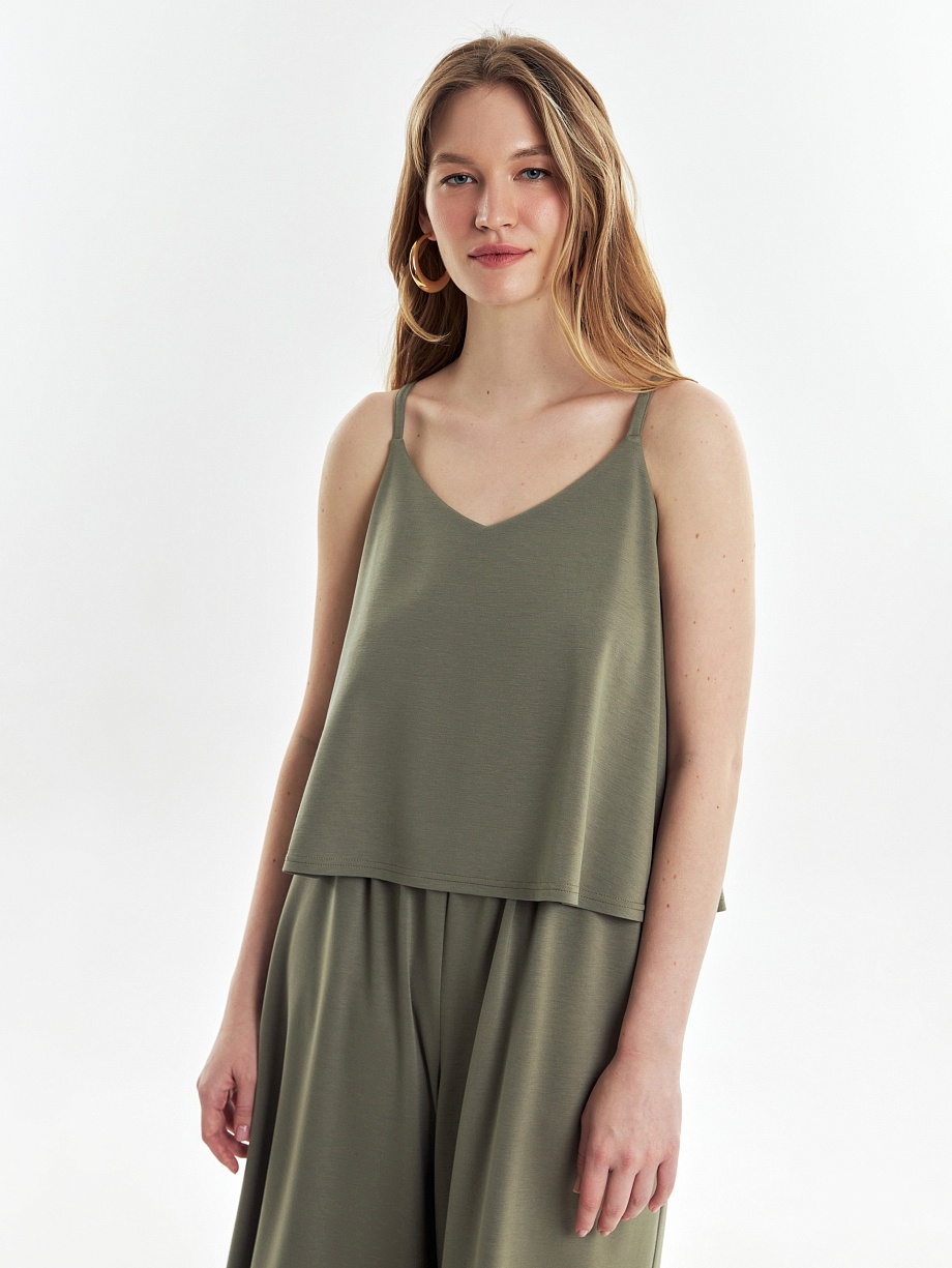 Свободный комбинезон из эластичного трикотажа