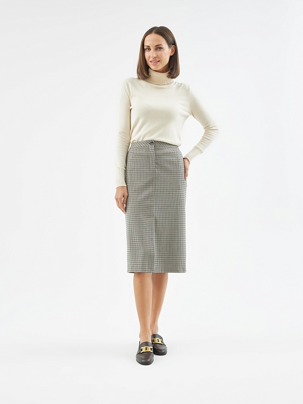 Юбка-карандаш удлиненного силуэта