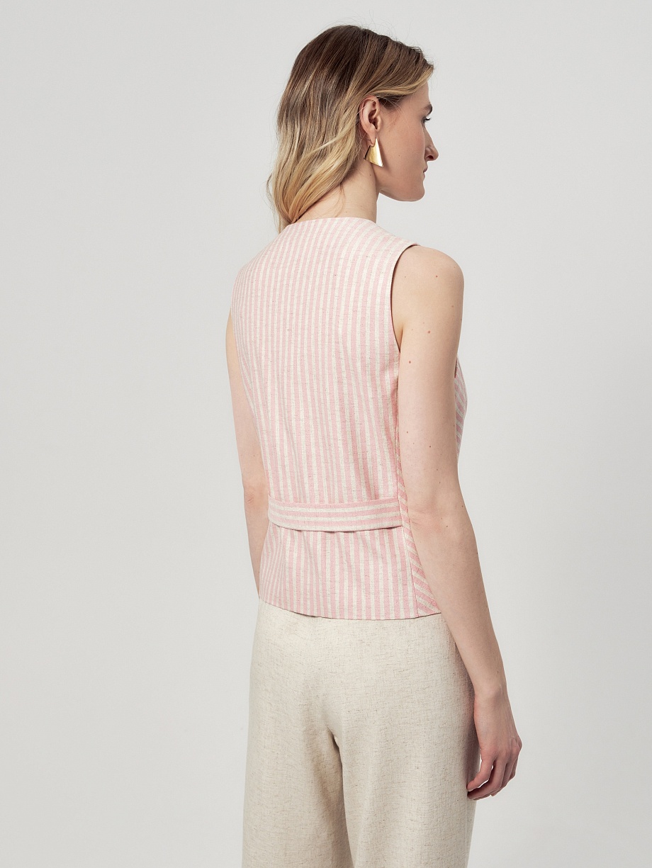 Летний жилет из вискозы и льна