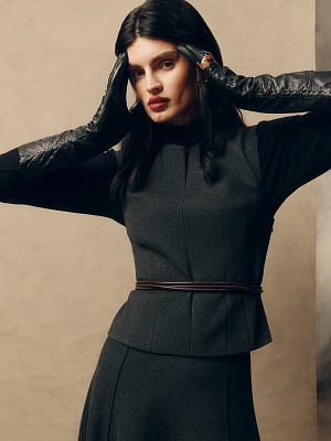 Жилет из костюмной ткани