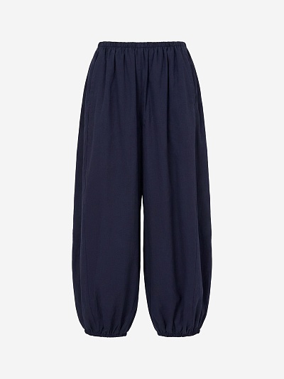 Брюки-аладдины из тонкого 100% хлопка  POMPA