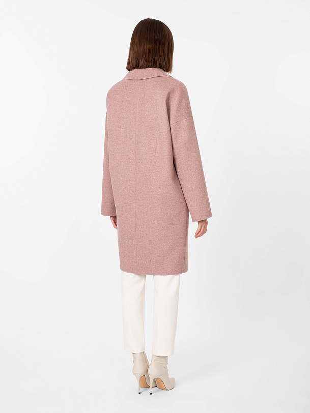 Шерстяное пальто-кокон демисезонное с мембраной