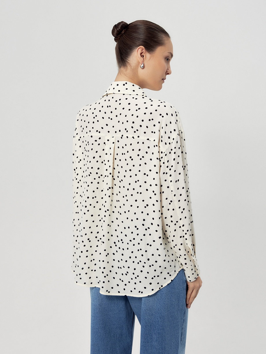 Блузка из 100% вискозы в горошек