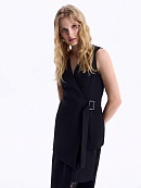 Асимметричный жилет из костюмной ткани POMPA арт.7092920ab1799