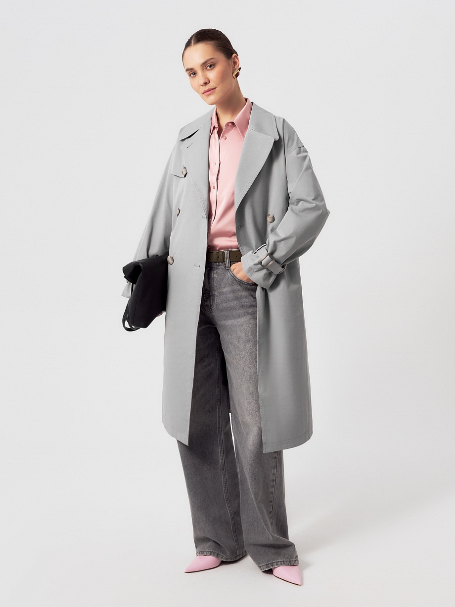 Непромокаемый хлопковый тренчкот