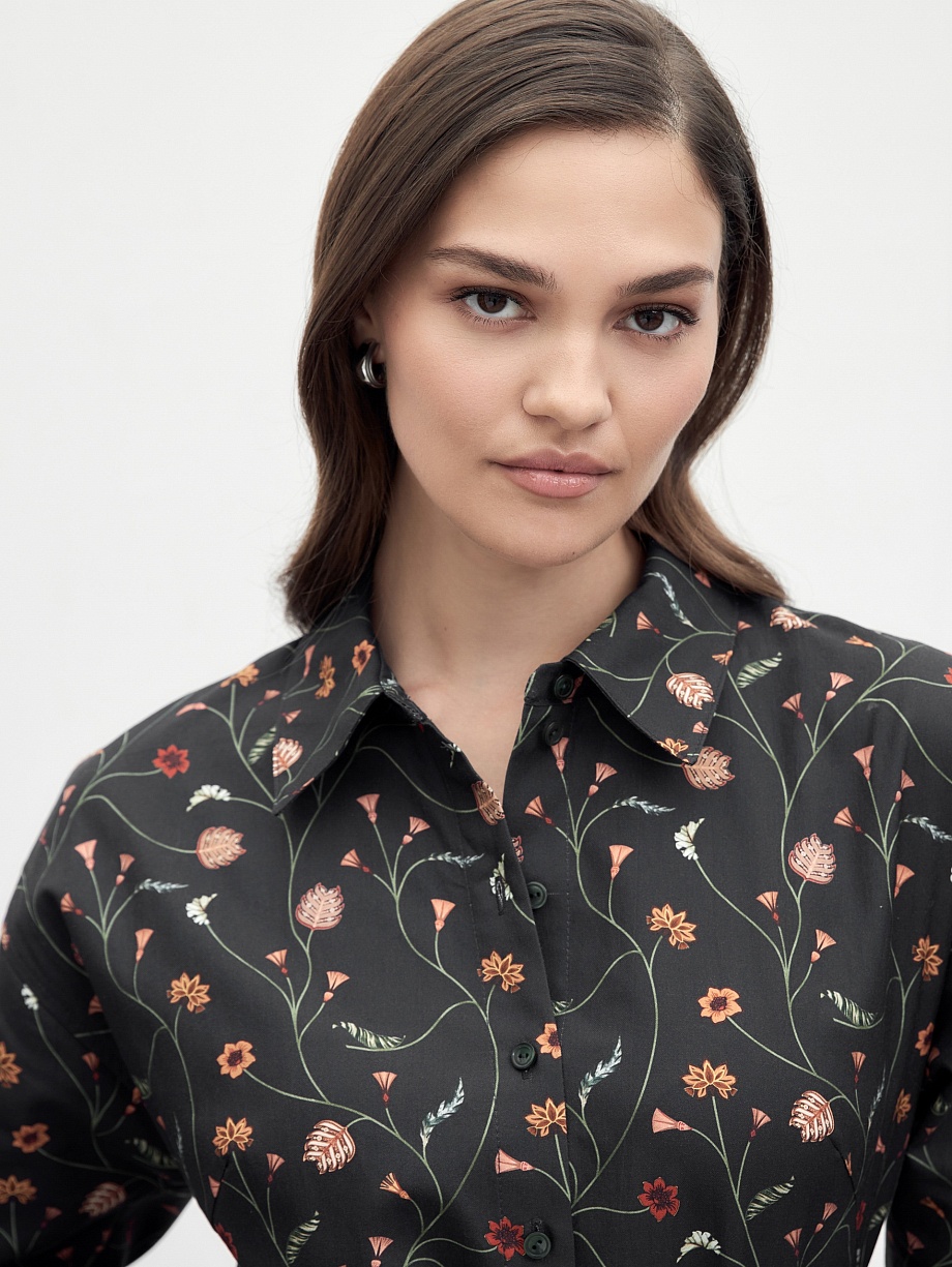 Платье-рубашка из 100% хлопка