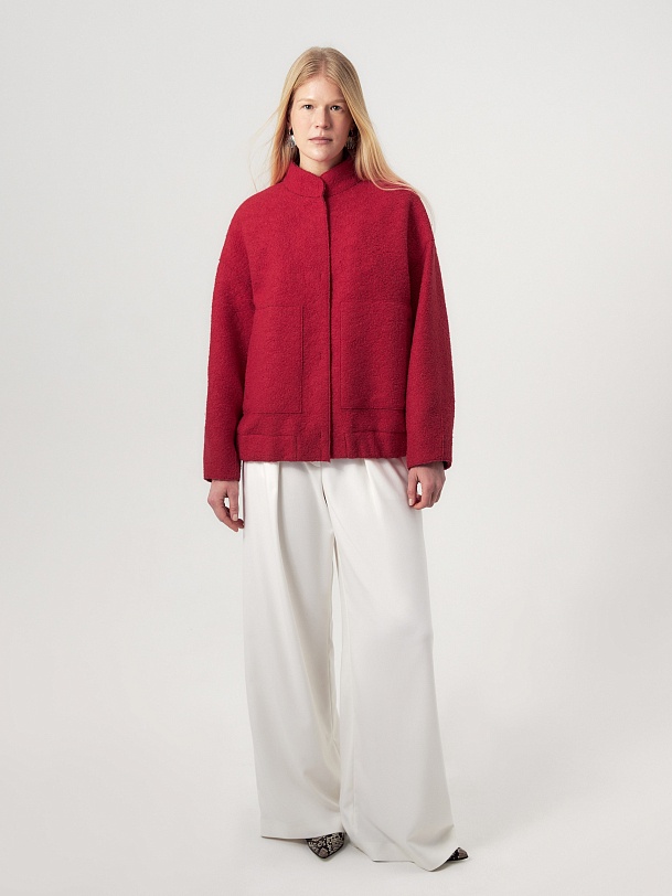 Бомбер из варёной шерсти с мембраной