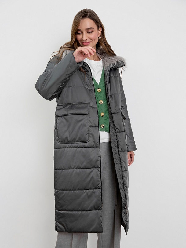 Пальто зимнее утепленное с мембраной