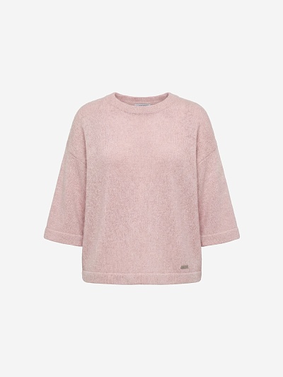 Джемпер из смесовой пряжи с ангорой и люрексом POMPA