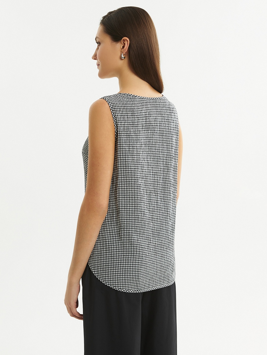 Летний топ в клетку "виши"