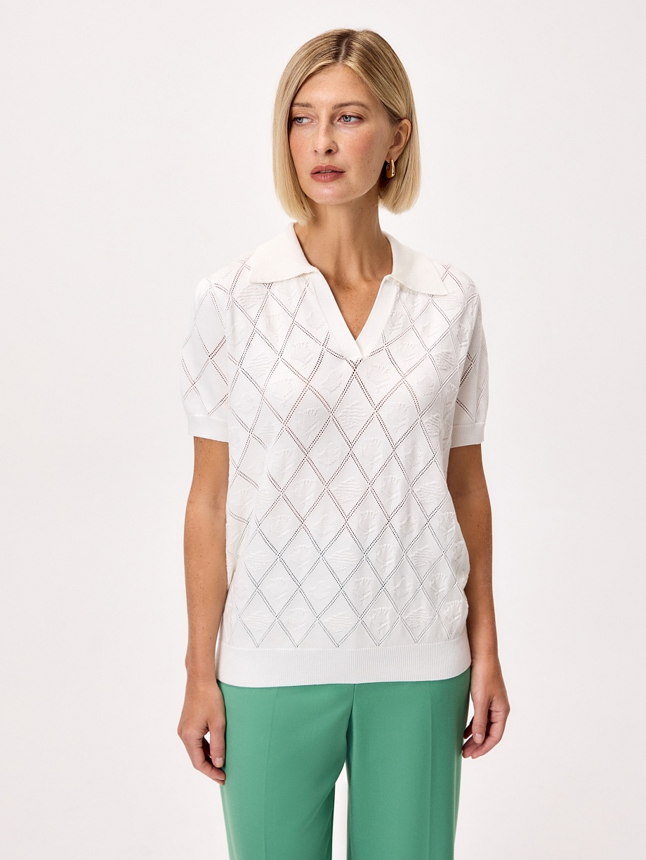 Джемпер-поло из вискозы