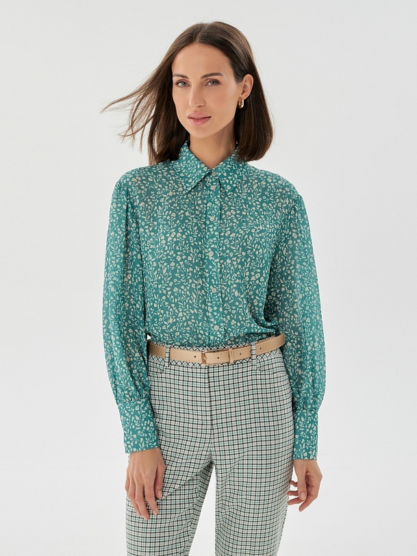 Романтичная блуза прямого силуэта