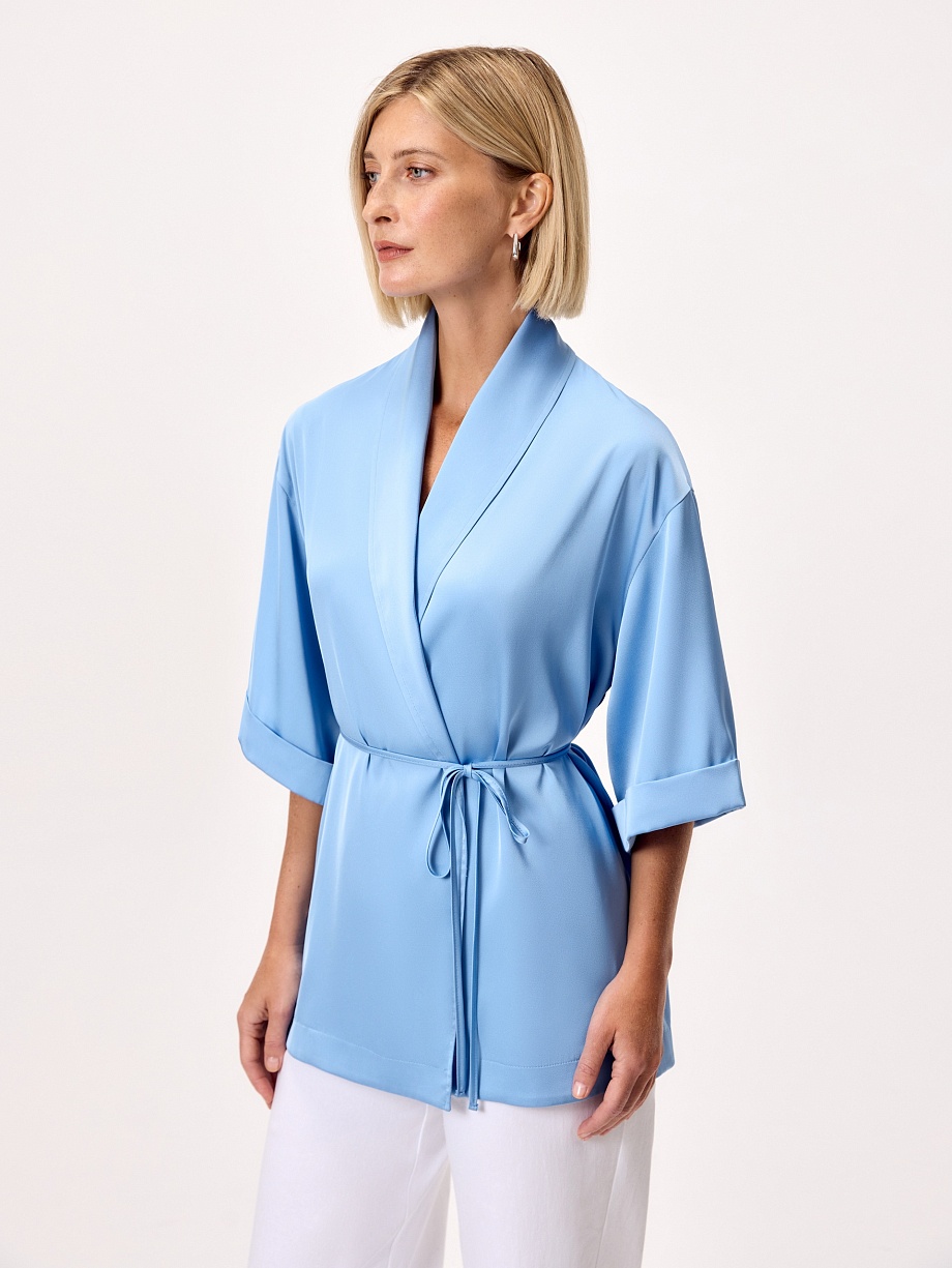 Жакет-кимоно из атласа