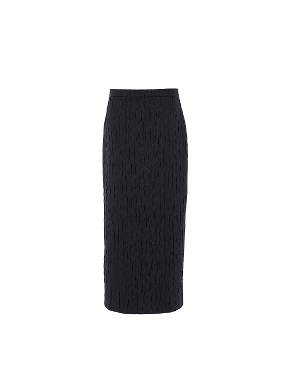 Прямая юбка макси из стеганой ткани POMPA арт.3121290cs0699