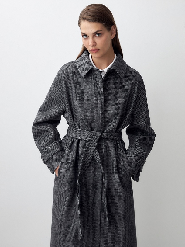 Шерстяное пальто с мембраной