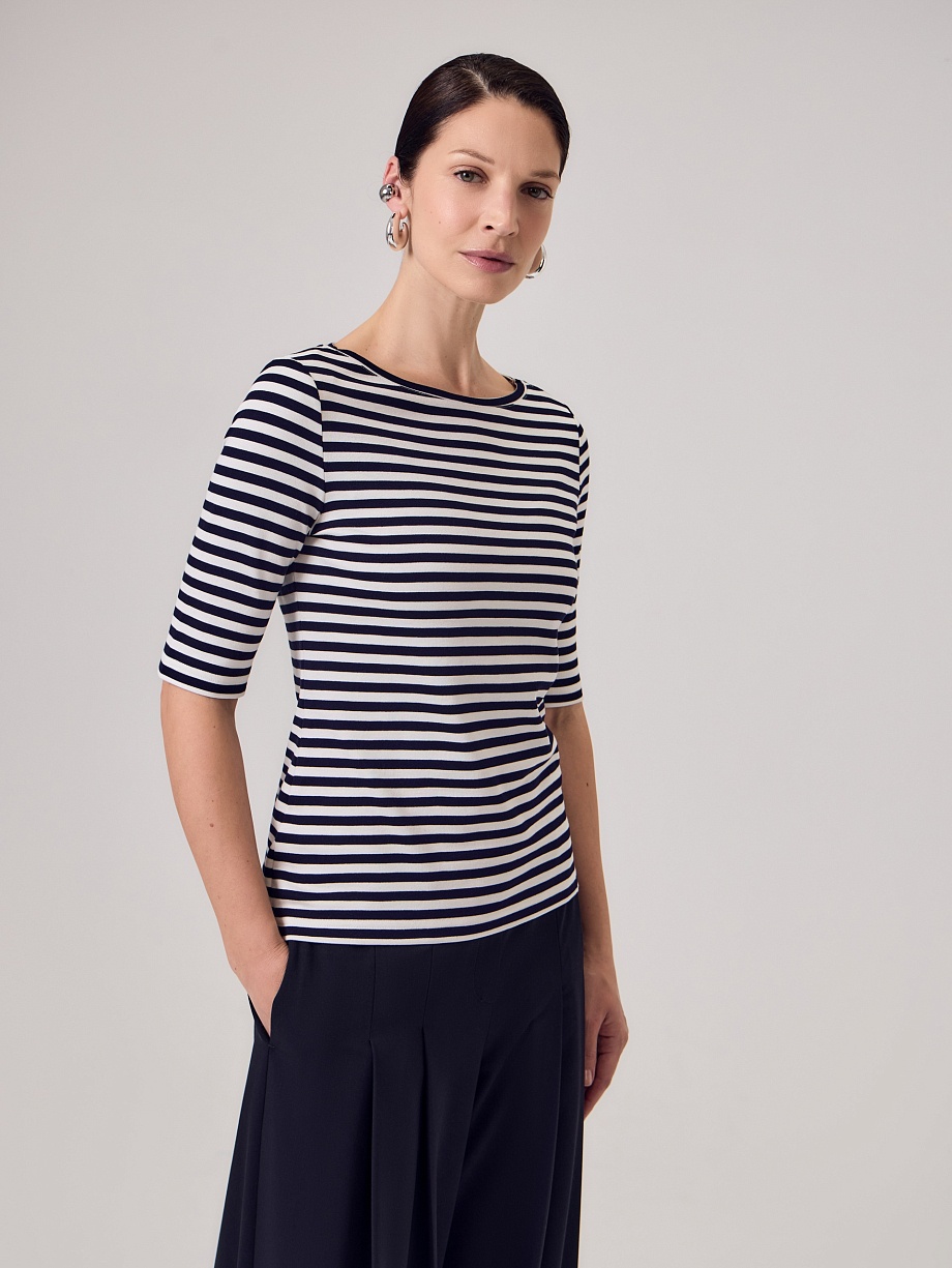 Трикотажный джемпер в полоску